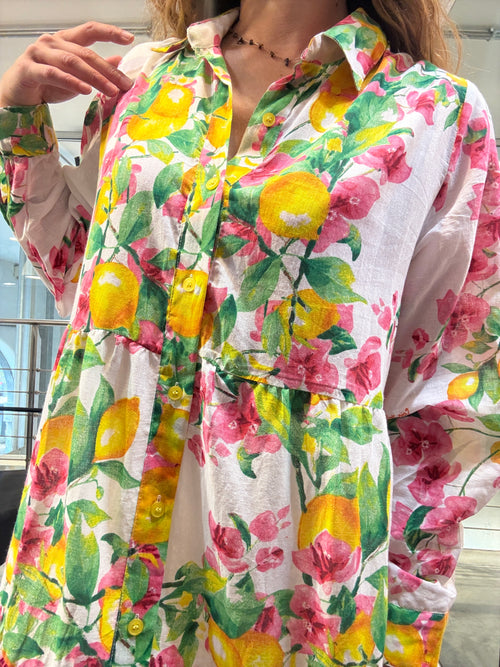 Abito Maxi Fiori Antica Sartoria