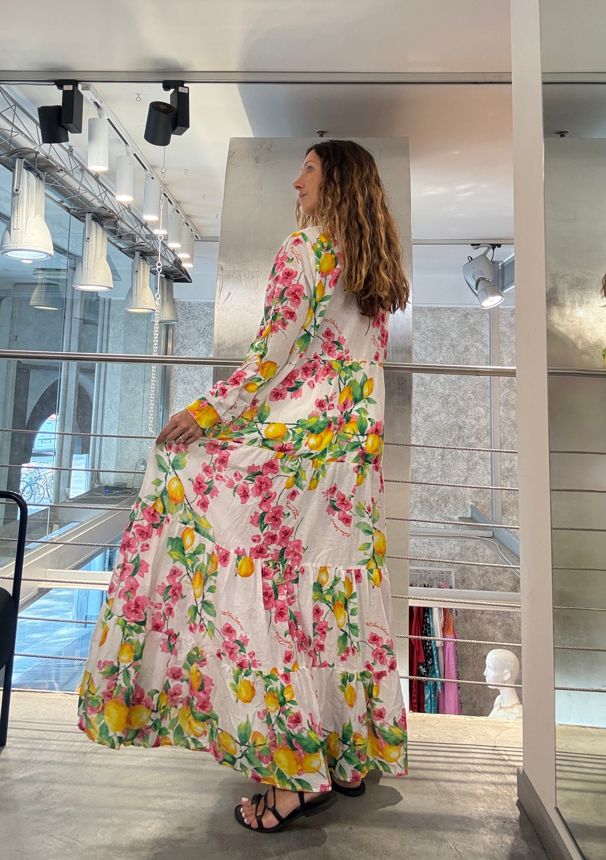 Abito Maxi Fiori Antica Sartoria
