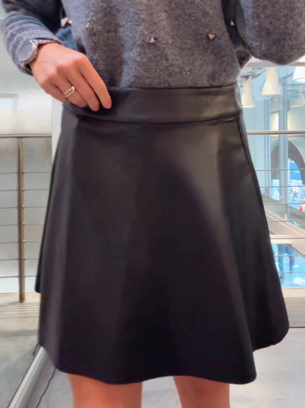 Gonna Corta Ecopelle Vero Moda