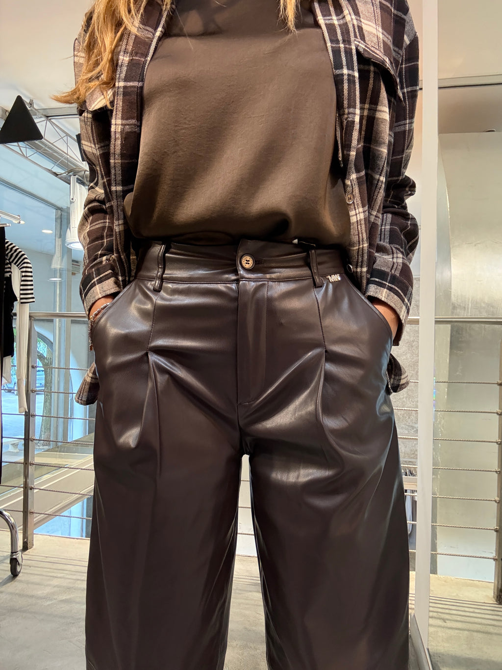 Pantalone Ecopelle Mark Up
