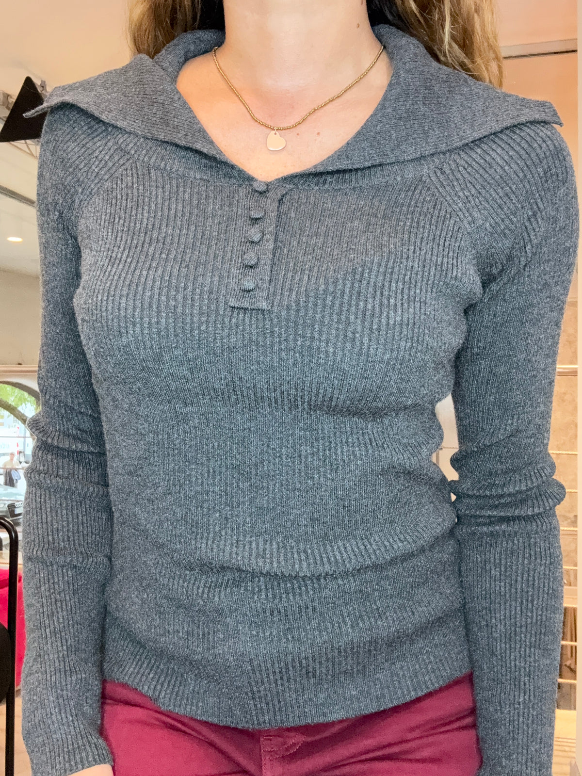 Maglia Collo Bottoni Vero Moda