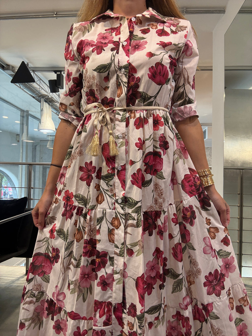 Abito Maxi Flowers Landi