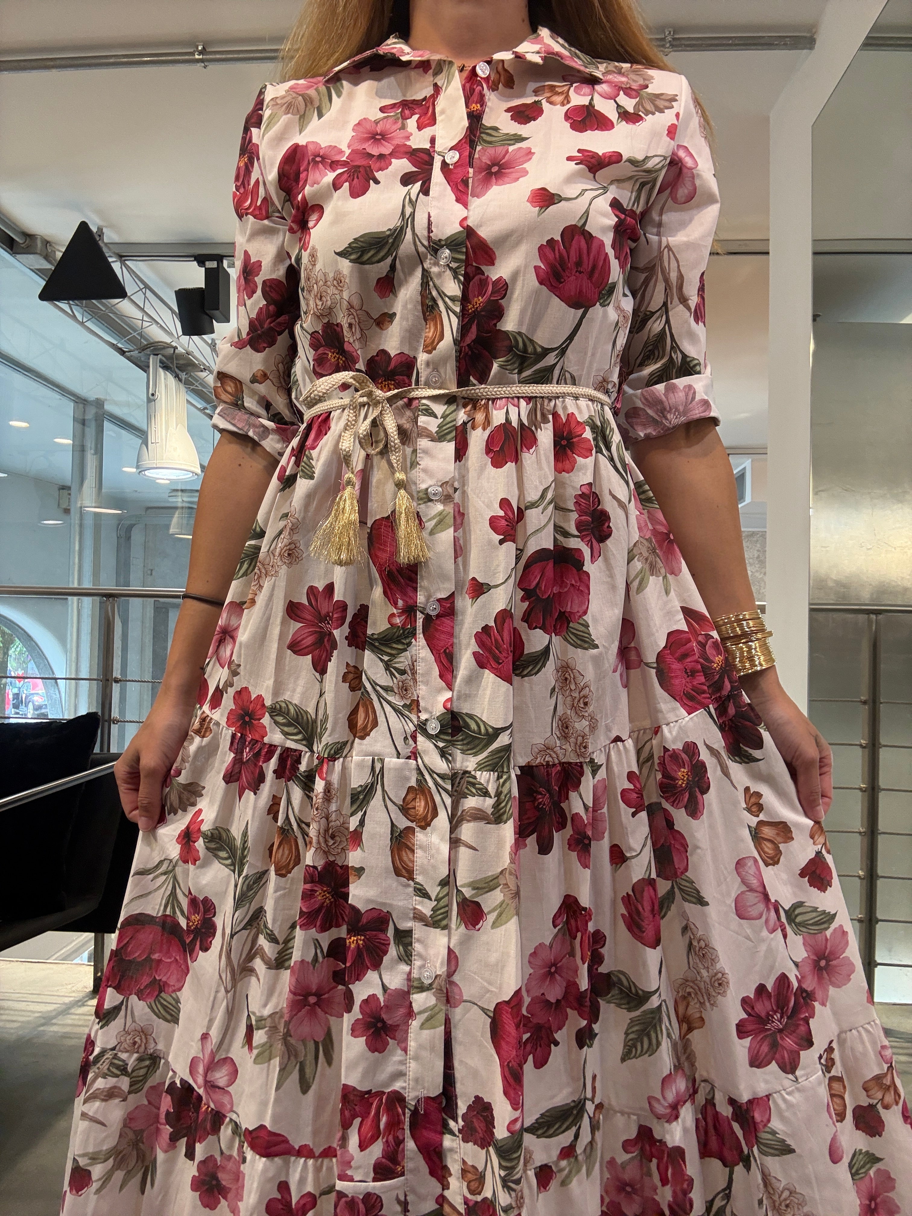 Abito Maxi Flowers Landi