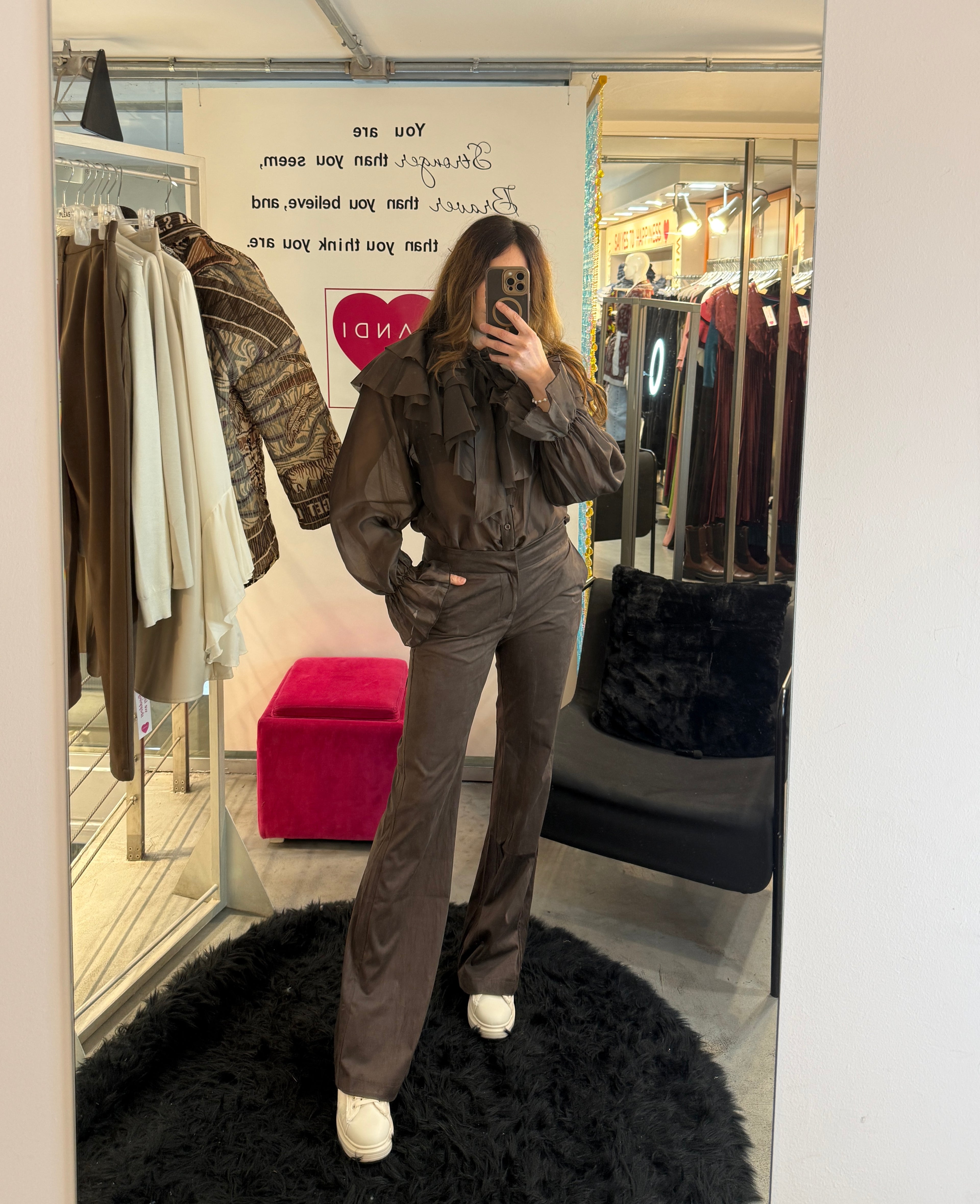 Pantaloni Suède Glamorous