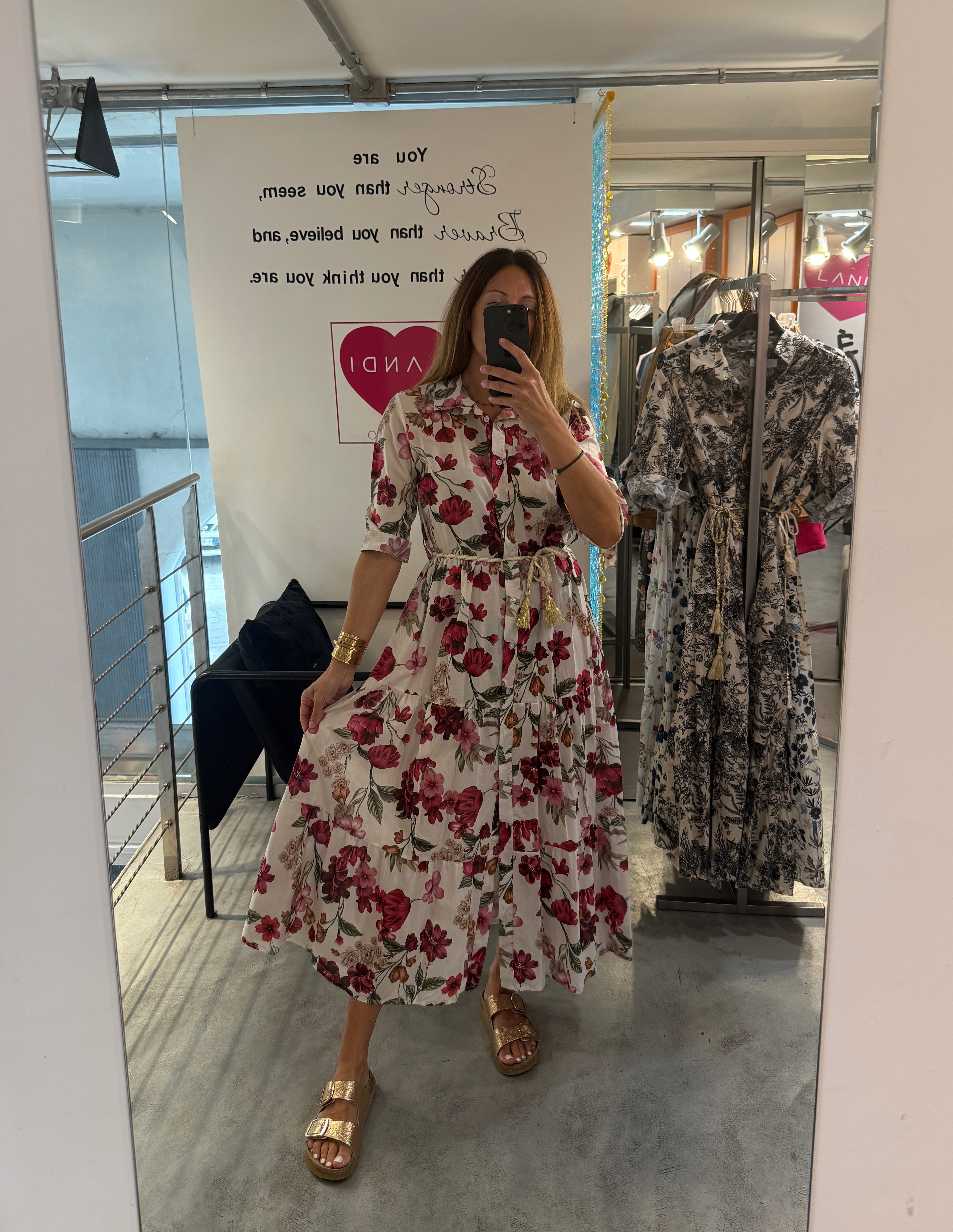 Abito Maxi Flowers Landi