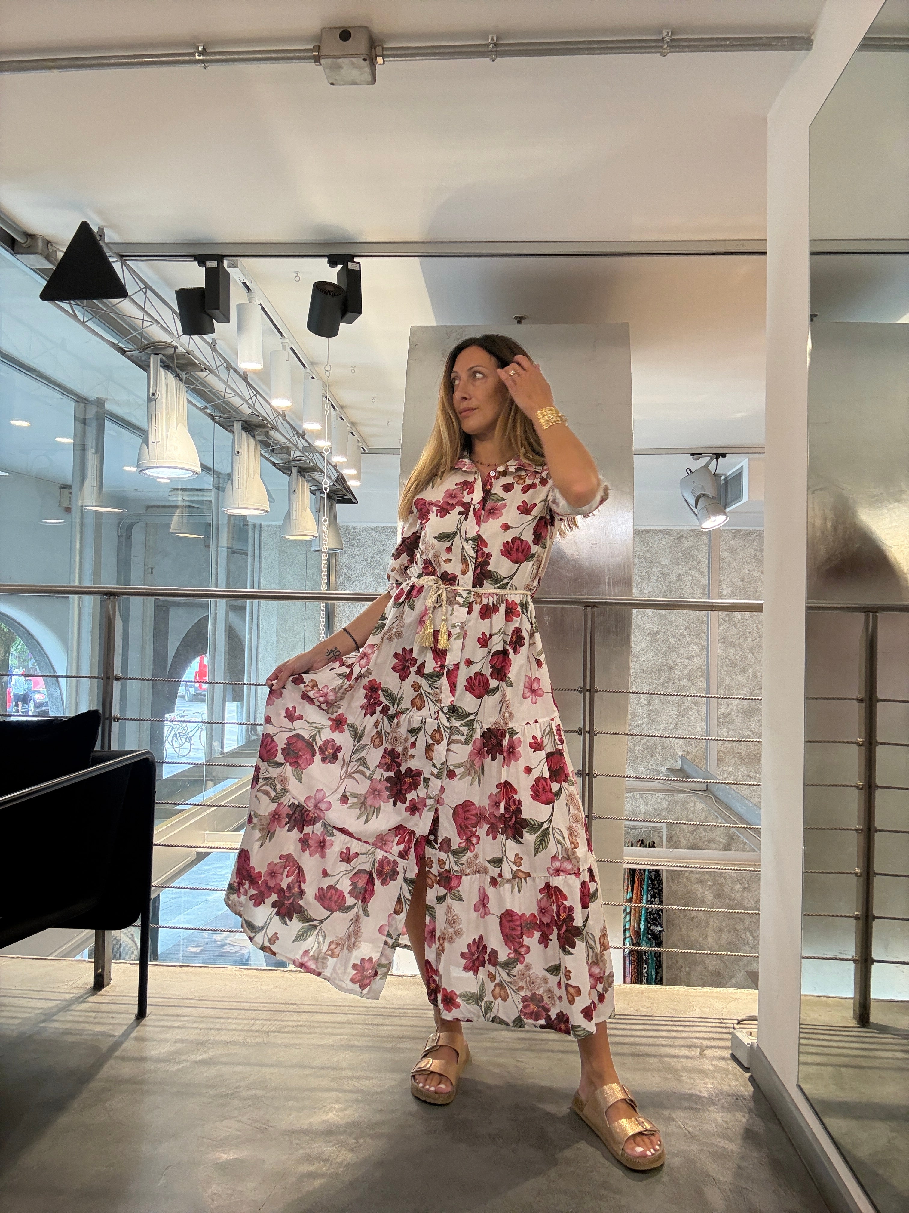 Abito Maxi Flowers Landi