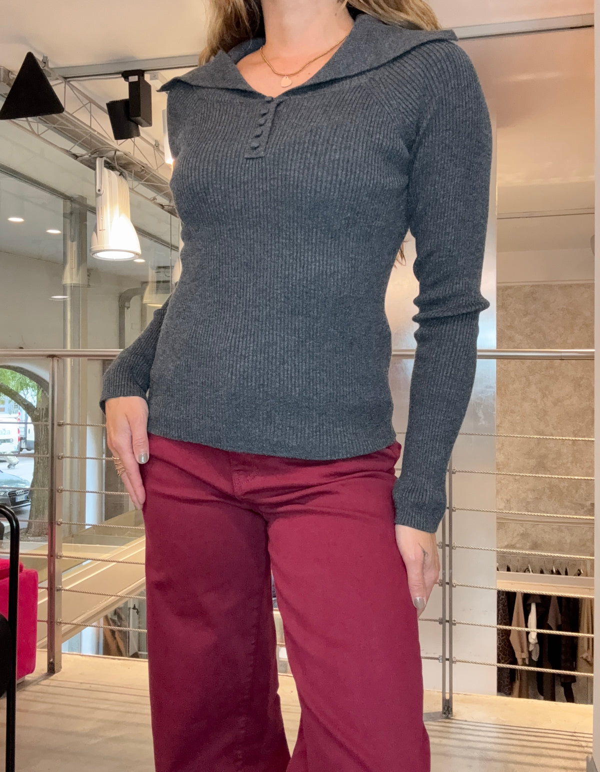Maglia Collo Bottoni Vero Moda