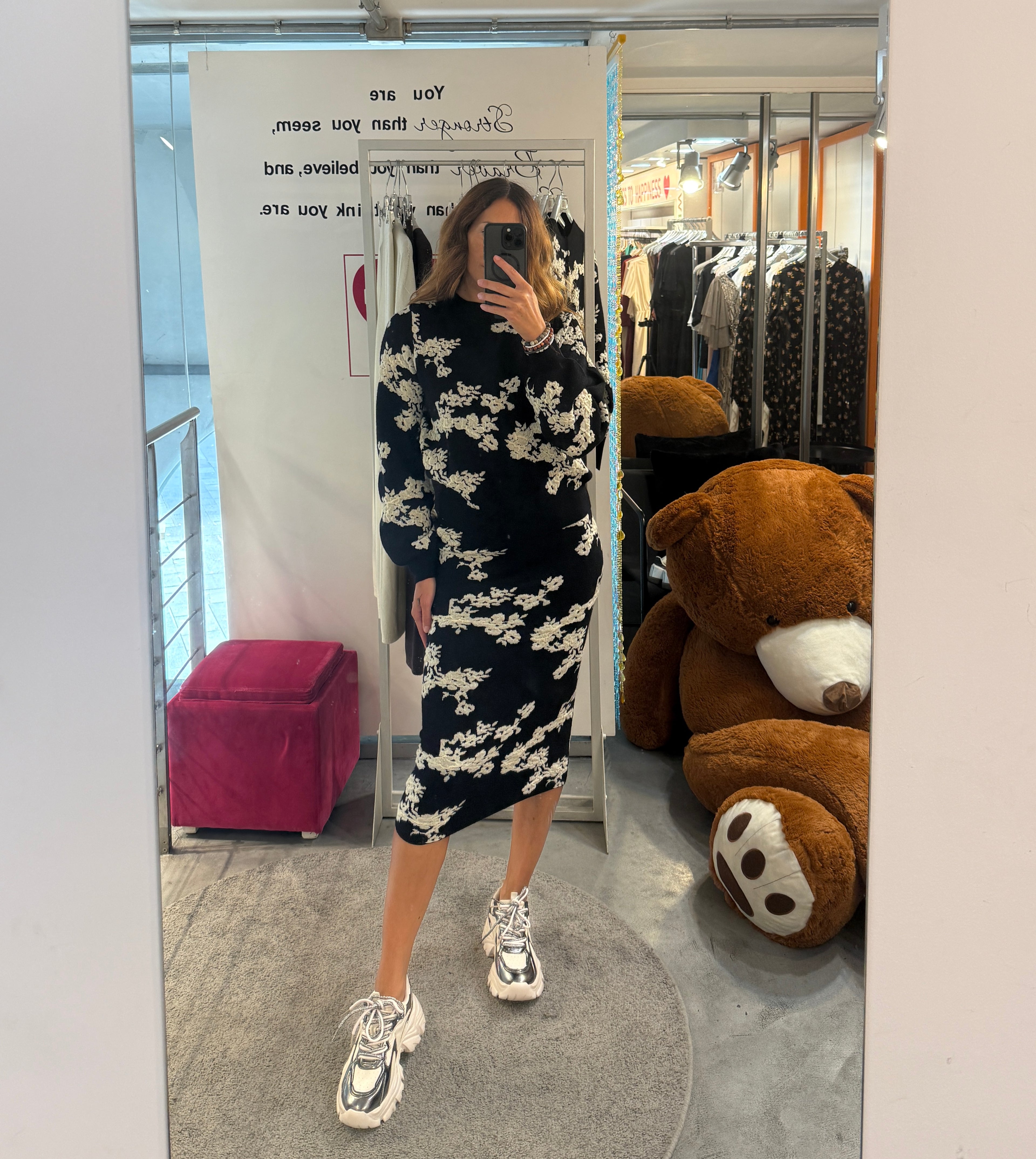 Pull Giro Fiori Corto Vero Moda