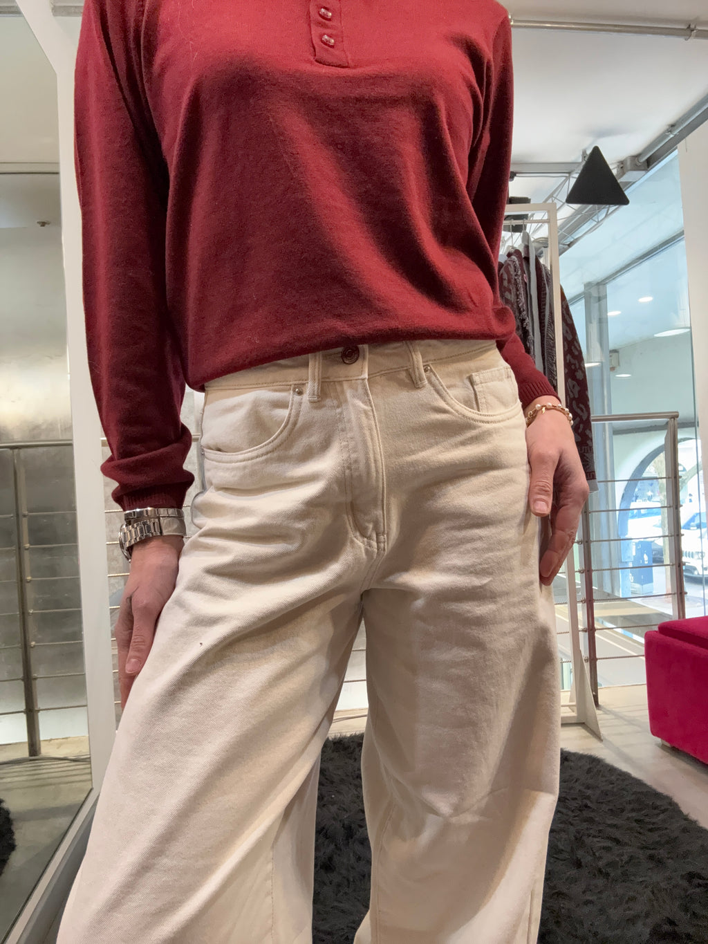 Jeans Baggy Risvolto Vero Moda